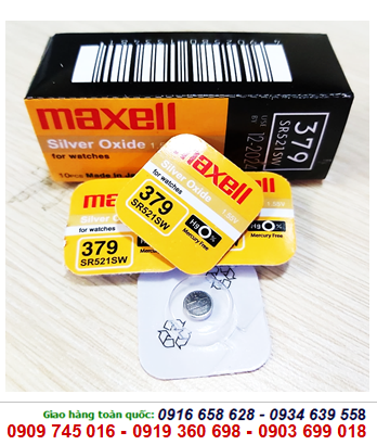 Pin đồng hồ Maxell SR521SW-379 Silver Oxide 1.55v chính hãng Made in Japan